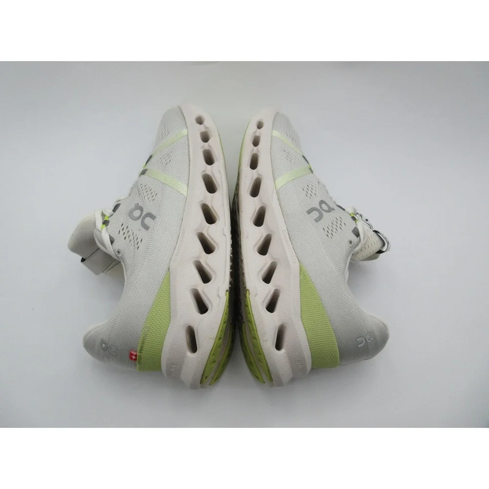 On Running Shoes Womens Size 9 White Green Cloudsurfer Sneakers Road Running